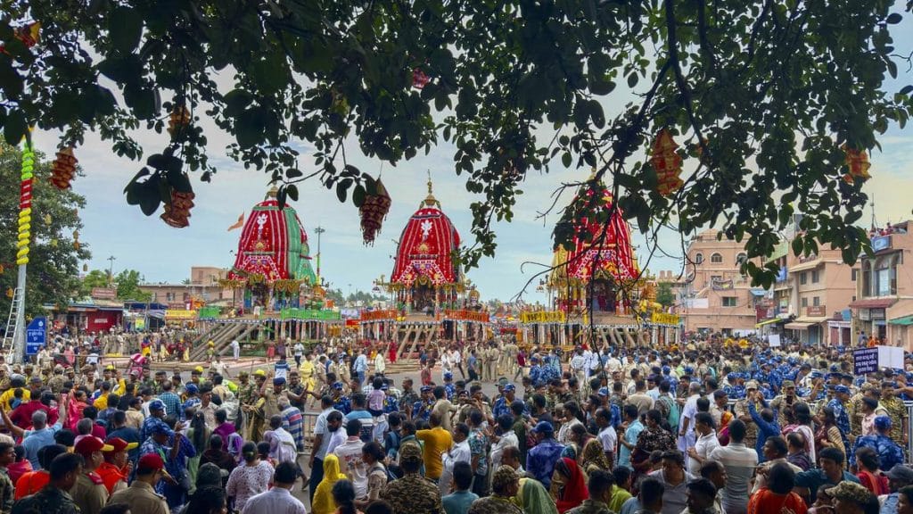 Day after stampede, thousands make beeline to have glimpse of sibling deities in Puri