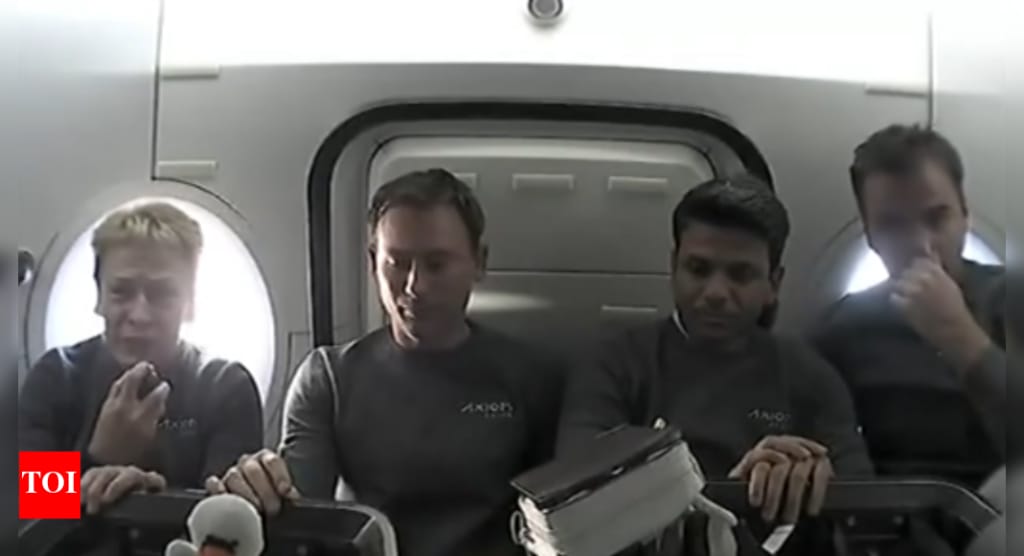'Namaskar from space': Astronaut Shubhanshu Shukla sends new message; enroute to ISS on Axiom-4 - Watch | India News - Times of India