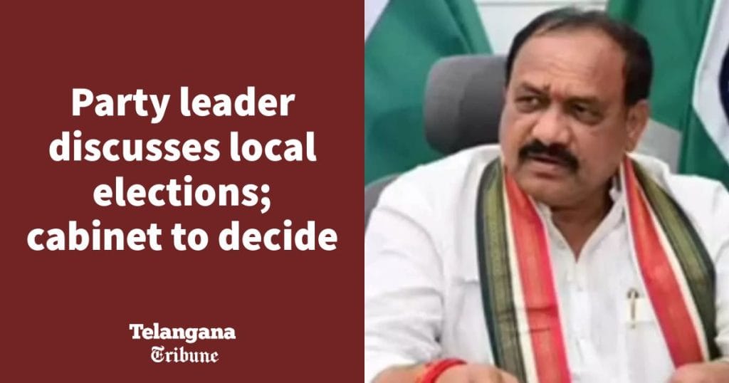 Party leader discusses local elections; cabinet to decide