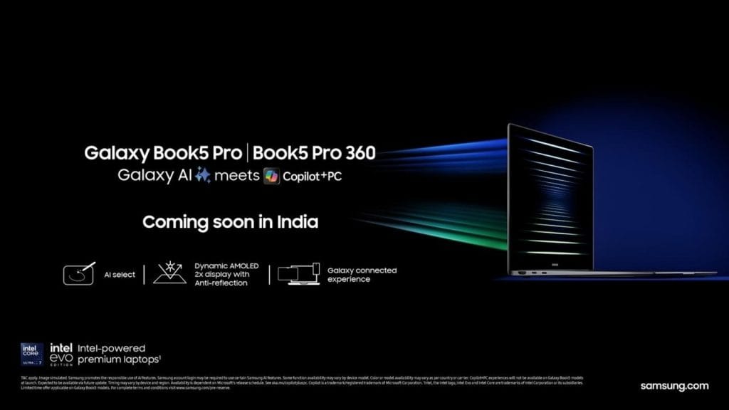 Samsung Galaxy Book 5 series is launching in India soon: Pre-reservations begin