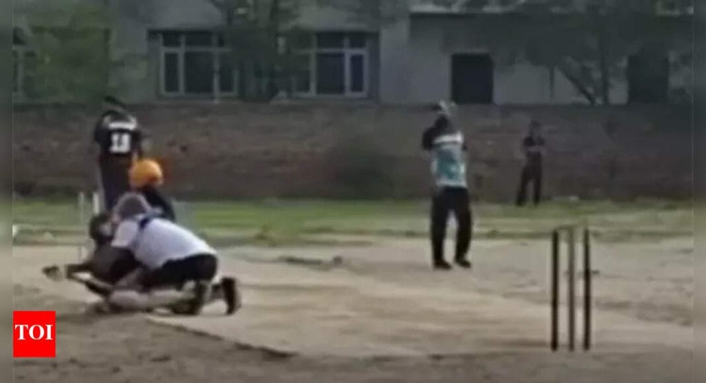 Video: Tragedy on the field! Cricketer dies of heart attack moments after hitting a six | Cricket News - Times of India
