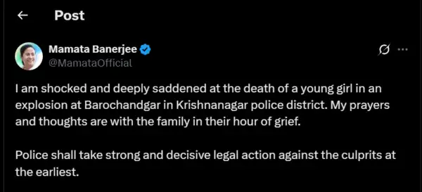 Mamata Banerjee tweet