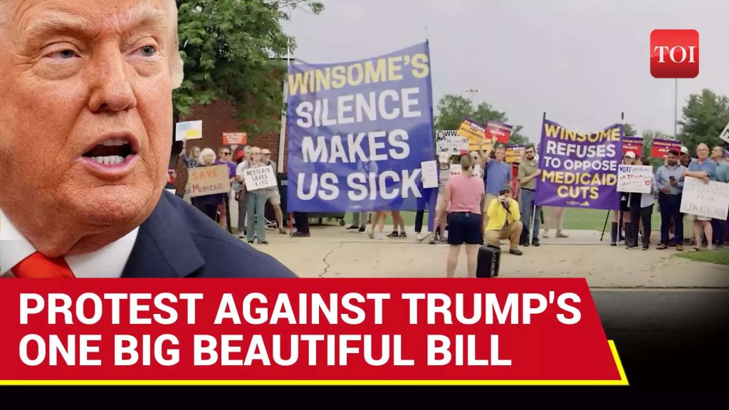 Anti-Trump Protests Erupt As Republicans Narrowly Pass One Big Beautiful Bill In U.S. Senate