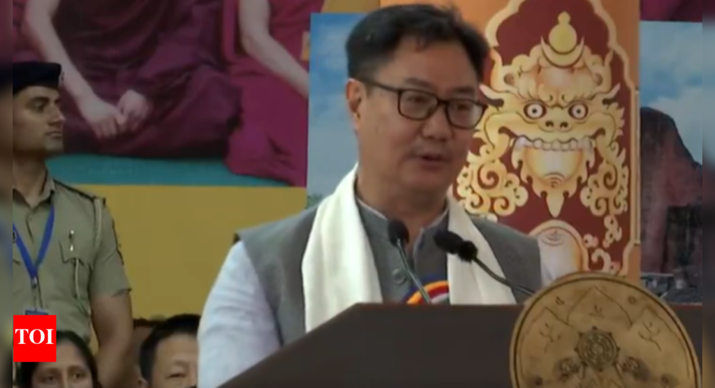 'Blessed by his presence in our country': Kiren Rijiju attends Dalai Lama’s 90th birthday celebrations; vows to follow spiritual leader's directions | India News - Times of India