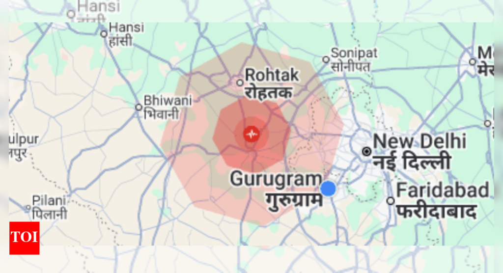 Tremors felt in Noida, Gurugram, Faridabad: 4.4 magnitude earthquake hits Delhi-NCR; epicentre in Haryana's Jhajjar | India News - Times of India