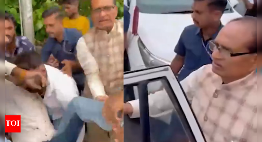 Watch: Shivraj Singh Chouhan halts convoy to help crash victim; rushes youth to hospital in Bhopal | India News - Times of India